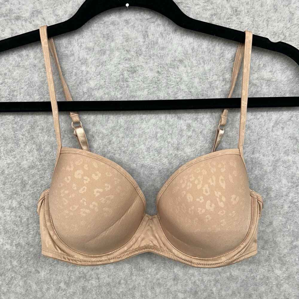 COSMOPOLITAN Bra Women's 34C Leopard Beige Light Weight Underwire Bra